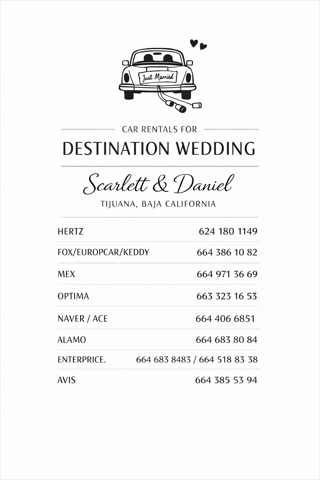 Opciones de renta de carros